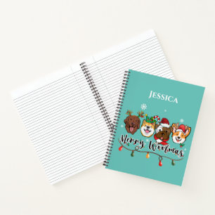 Personalisiert Merry-Woofmas-Notebook Notizbuch
