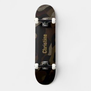 Personalisiert Military Camouflage Schriftart Chri Skateboard