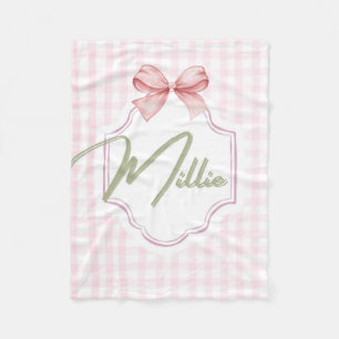 Personalisiert Millie Baby Girl Kinderzimmer Bow&G Fleecedecke