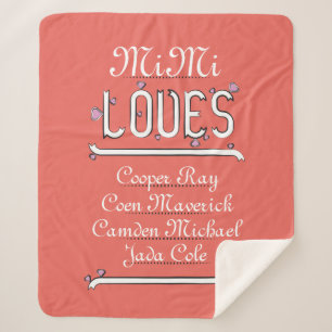 Personalisiert Mimi Lieben Ihre 4 Gras Sherpadecke