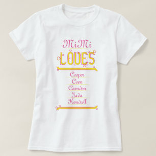 PERSONALISIERT MiMi LIEBEN ihre Enkel T-Shirt