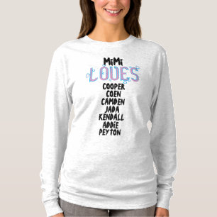 PERSONALISIERT MiMi LIEBT ihre Enkelkinder T-Shirt