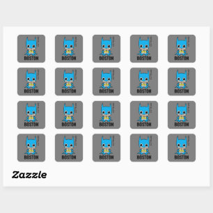 Personalisiert Mini Batman Kids' Labels Quadratischer Aufkleber