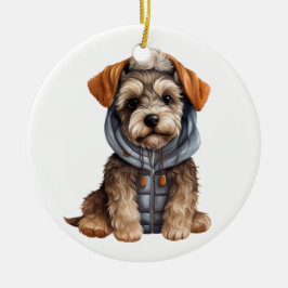 Personalisiert Miniatur Schnauzer Dog Kunst Keramik Ornament