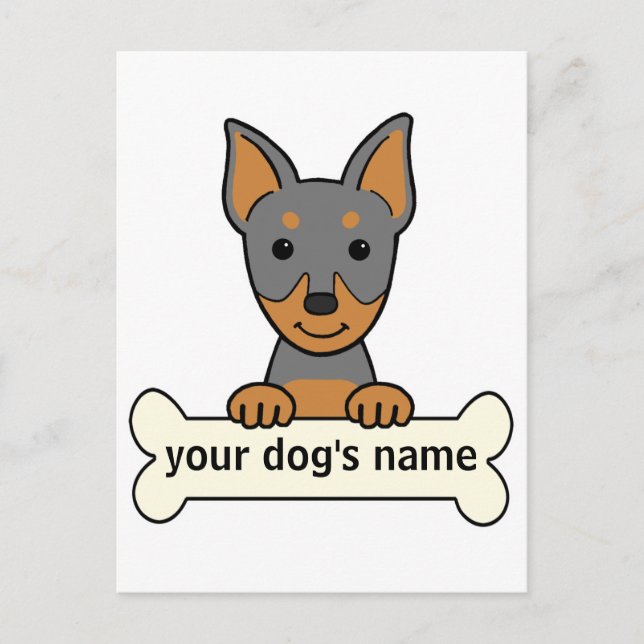 Personalisiert miniature Pinscher Postkarte (Vorderseite)