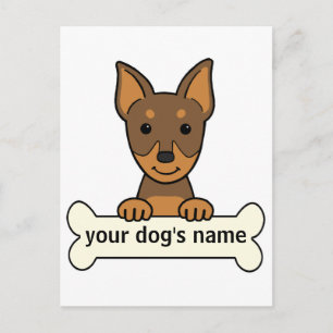 Personalisiert miniature Pinscher Postkarte