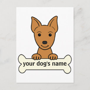 Personalisiert miniature Pinscher Postkarte