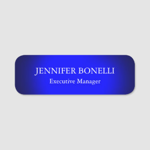Personalisiert minimalistisch blau fügen Sie Ihren Namensschild