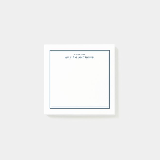 Personalisiert Minimalistisch Post-it Klebezettel (Vorderseite)