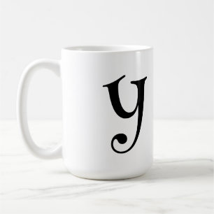 Personalisiert Minimalistisch Schwarz/Weiß Kaffeetasse
