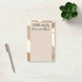 Personalisiert-minimalistische Linien-Blume Post-it Klebezettel