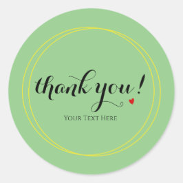 Personalisiert Minimalistische Thankyou Script Sag Runder Aufkleber