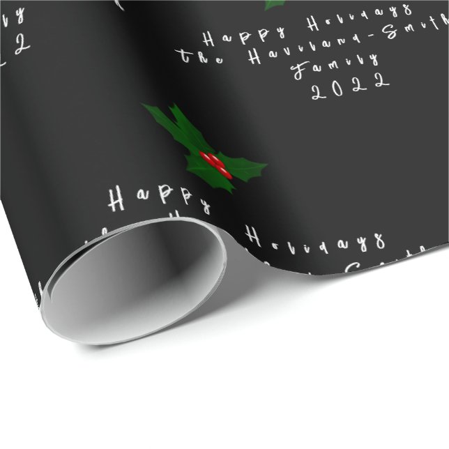 Personalisiert Mistletoe Gift Wrap HAMbyWG Geschenkpapier (Rolleneckpunkt)