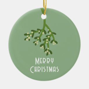 Personalisiert Mistletoe Keramik Ornament