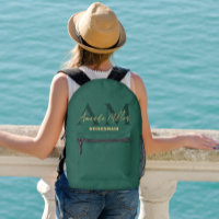 Personalisiert mit dem Namen Green Gold Modern Mon