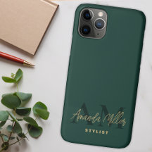 Personalisiert mit dem Namen Green Gold Modern Mon
