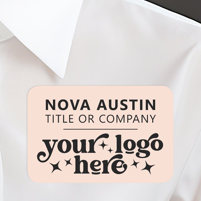 Personalisiert mit Firmenlogomitarbeitern Namensschild (Von Creator hochgeladen)