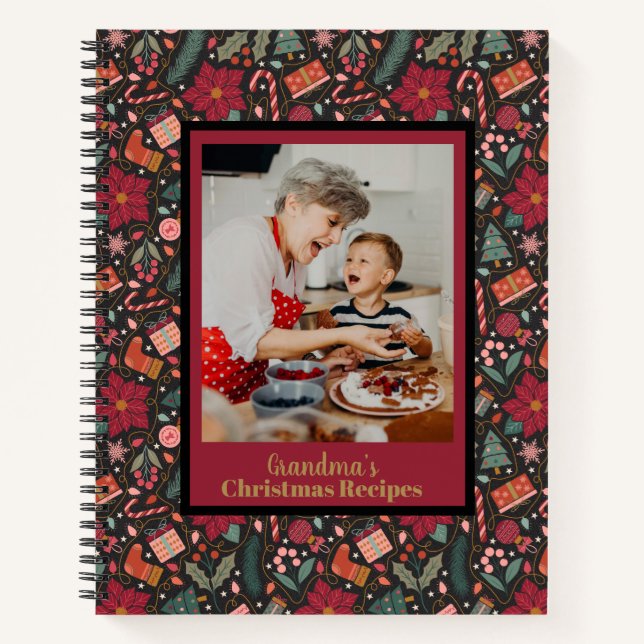 Personalisiert mit Foto Weihnachtsrezepte Buch (Vorderseite)