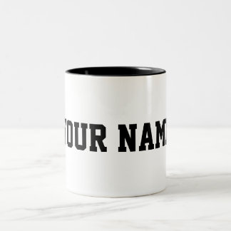Personalisiert mit Ihrem Namen Zweifarbige Tasse