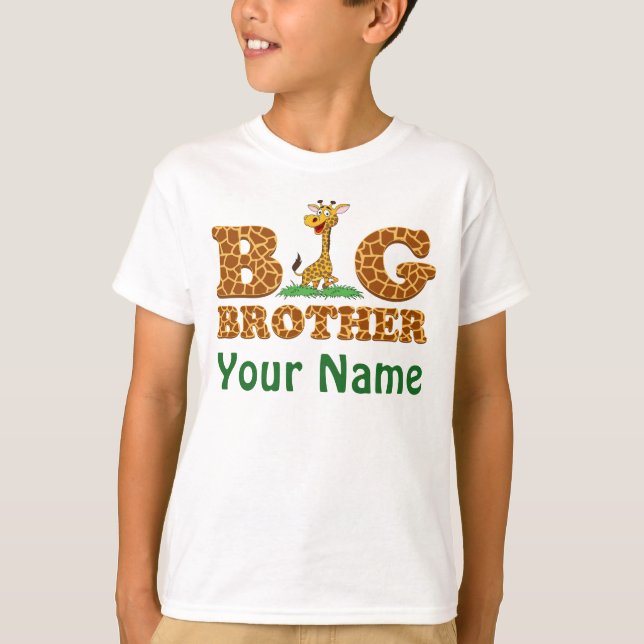 Personalisiert mit Ihrem Namensgiraffen-großen T-Shirt (Vorderseite)