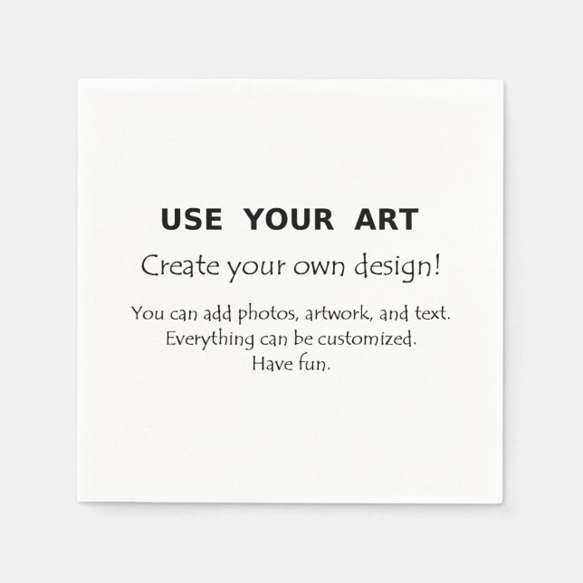 Personalisiert mit Ihrer Kunst oder Ihren Fotos, m Serviette (Vorderseite)