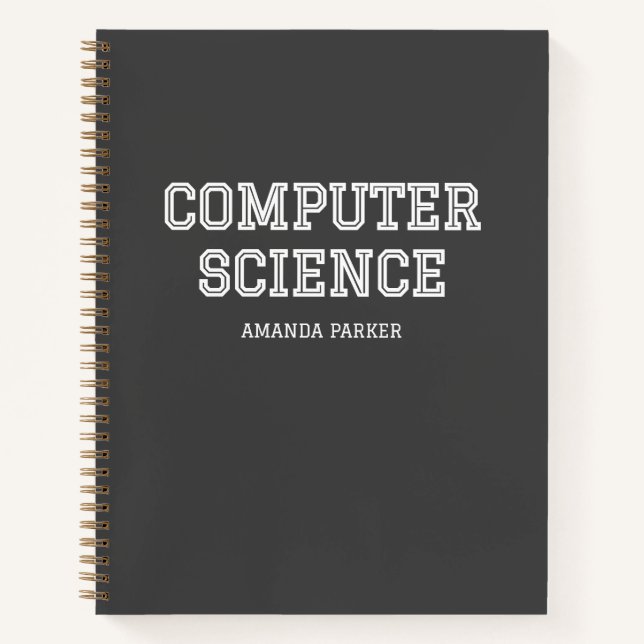Personalisiert mit Kalender Informatik Grau  Notizbuch (Vorderseite)