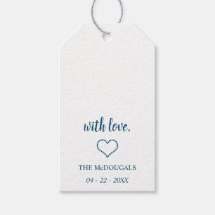 Personalisiert mit Liebe Blue Heart Geschenkanhänger