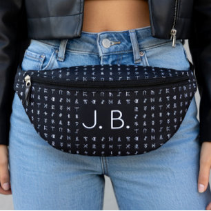 Personalisiert mit Monogramm & Runensymbolen Bauchtasche