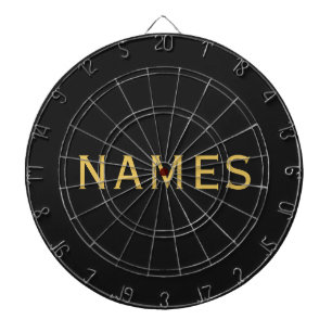 Personalisiert mit Nachnamen oder Spitznamen darau Dartscheibe