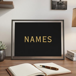Personalisiert mit Nachnamen oder Spitznamen darau Fotodruck