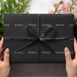 Personalisiert mit Nachnamen oder Spitznamen darau Geschenkpapier