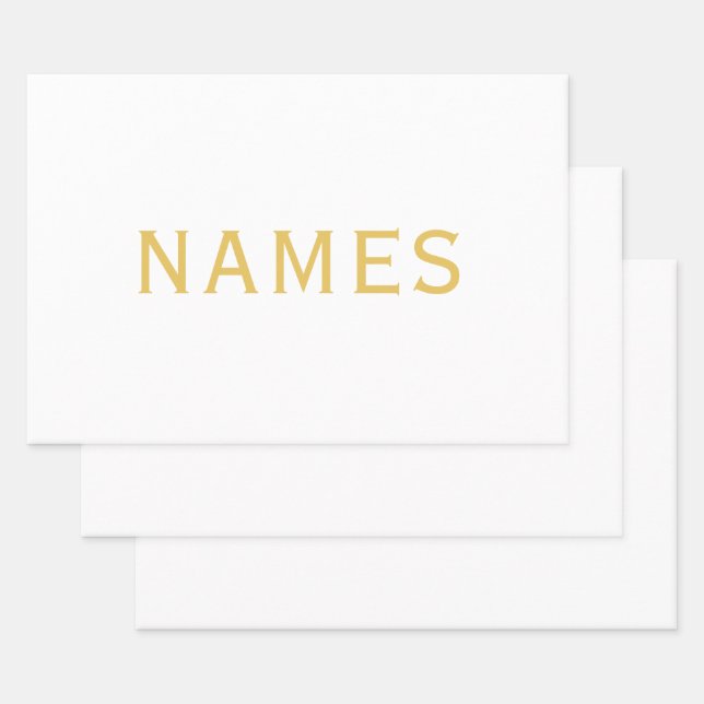 Personalisiert mit Nachnamen oder Spitznamen darau Geschenkpapier Set (Set)