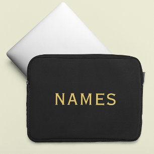 Personalisiert mit Nachnamen oder Spitznamen darau Laptopschutzhülle