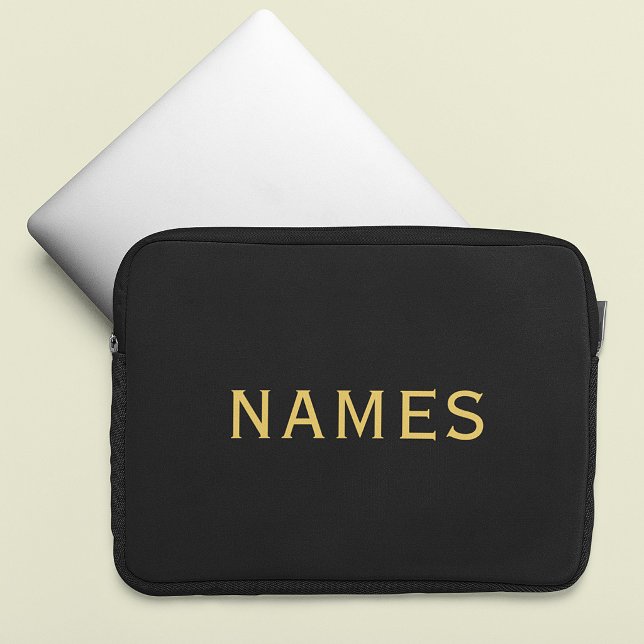 Personalisiert mit Nachnamen oder Spitznamen darau Laptopschutzhülle (Von Creator hochgeladen)