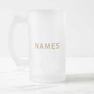 Personalisiert mit Nachnamen oder Spitznamen darau Mattglas Bierglas