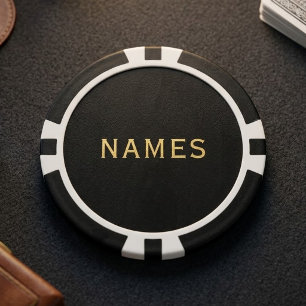 Personalisiert mit Nachnamen oder Spitznamen darau Pokerchips