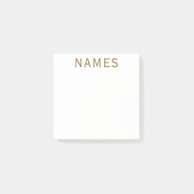 Personalisiert mit Nachnamen oder Spitznamen darau Post-it Klebezettel (Vorderseite)