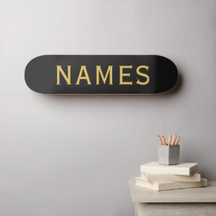 Personalisiert mit Nachnamen oder Spitznamen darau Skateboard
