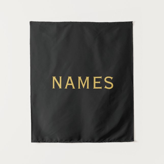 Personalisiert mit Nachnamen oder Spitznamen darau Wandteppich (Vorderseite)