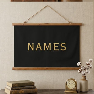 Personalisiert mit Nachnamen oder Spitznamen darau Wandteppich Mit Holzrahmen