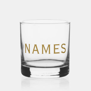 Personalisiert mit Nachnamen oder Spitznamen darau Whiskyglas