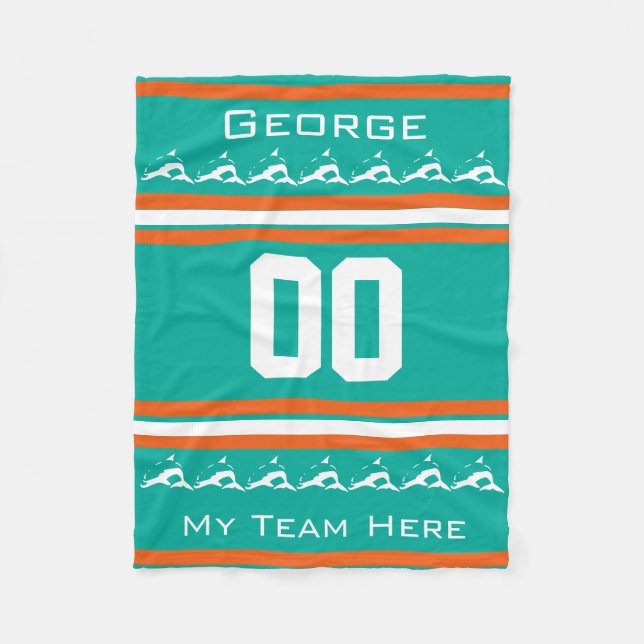 Personalisiert mit Name,#, Team, Sportfan Team do Fleecedecke (Vorderseite)