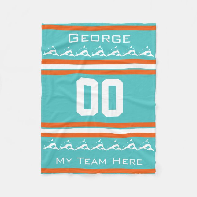 Personalisiert mit Name,#, Team, Sportfan Team do Fleecedecke (Vorderseite)