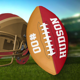 Personalisiert mit Name und Nummer Football