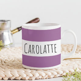 Personalisiert mit Namen Benutzerdefinierte Pflaum Kaffeetasse