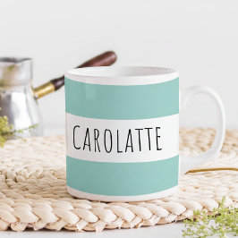 Personalisiert mit Namen, individuelle Minze Kaffeetasse