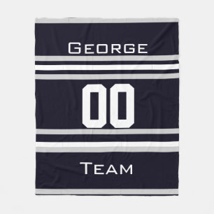 Personalisiert mit Namen,#, Team, Sportfan-Team Fleecedecke