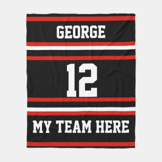 Personalisiert mit Namen,#, Team, Sportfan-Team Fleecedecke