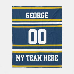 Personalisiert mit Namen,#, Team, Sportfan-Team Fleecedecke