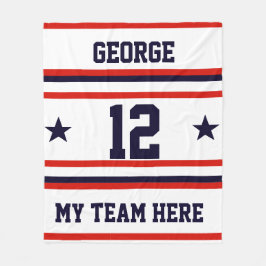 Personalisiert mit Namen,#, Team, Sportfan-Team Fleecedecke